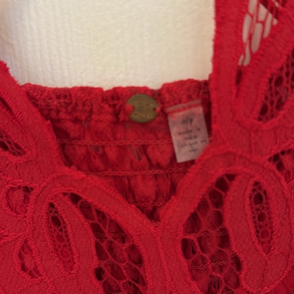 Free People Red/Purple Flare Dress Sz S - Picture 5 of 6